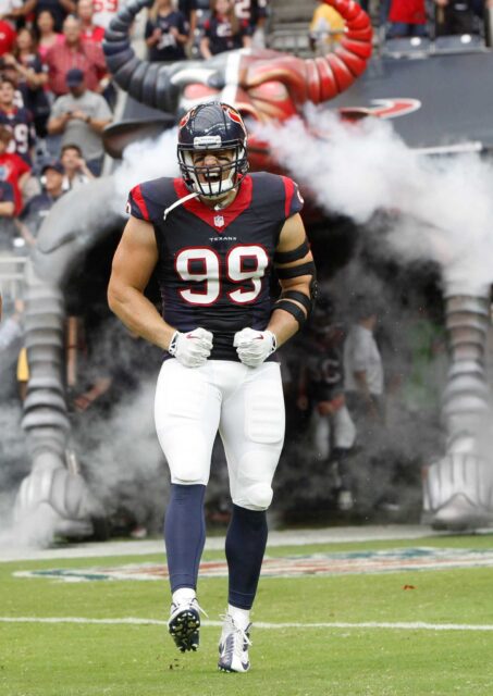 JJ Watt Enters The Field In Houston Texans Gear For Game Day Wallpaper