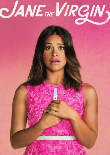 A woman looking surprised while holding a positive pregnancy test in a pink dress, 2K PC Wallpaper