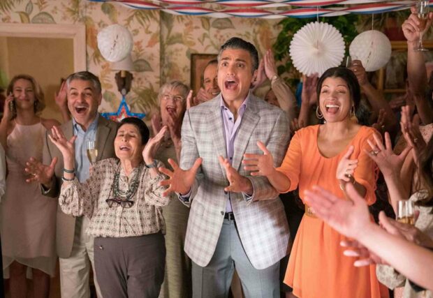 A joyful family celebrates together in a colorful room from Jane The Virgin series, HD Desktop Wallpaper