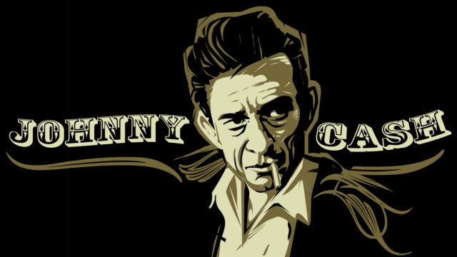 Johnny Cash Artistic Portrait Wallpaper For Desktop