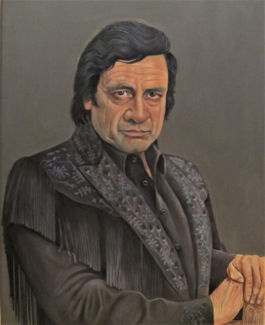Johnny Cash Classic Portrait Wallpaper For Fans
