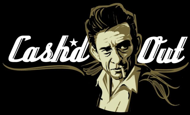Johnny Cash Out Vintage Art Wallpaper Design