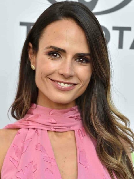 Jordana Brewster is smiling warmly while wearing a pink dress with detailed texture, HD Phone Wallpaper