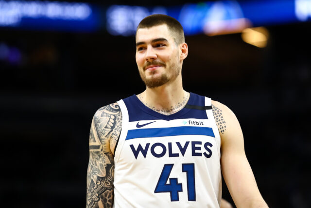 Juancho Hernangomez In Minnesota Wolves Jersey NBA Player Wallpaper