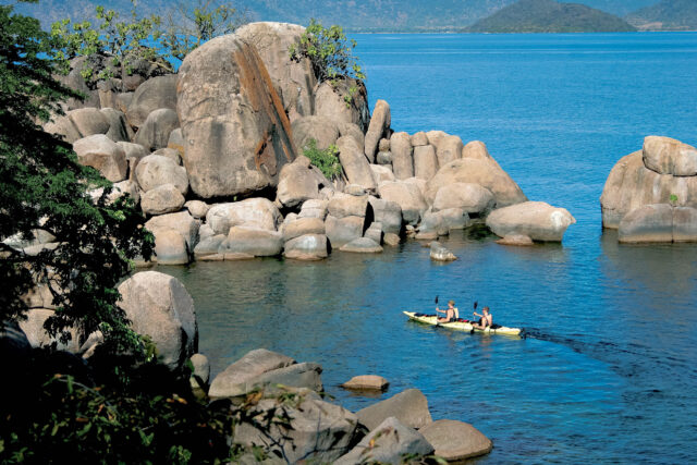 Kayaking Adventure On Lake Malawi's Rocky Shores
