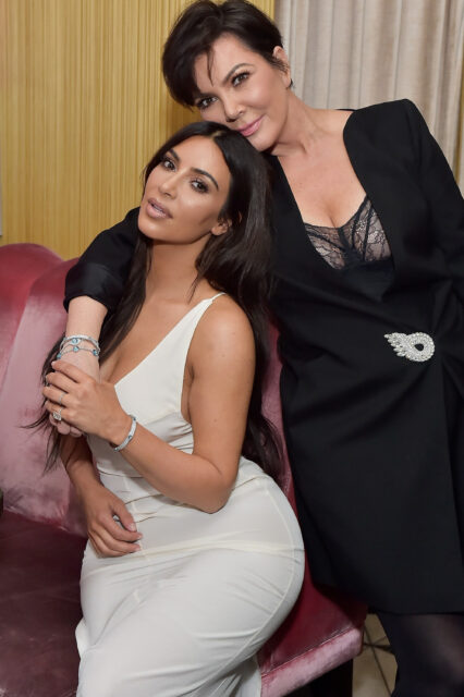 Kim Kardashian And Kris Jenner Elegant Portrait For Kim Kardashian Wallpapers Collection