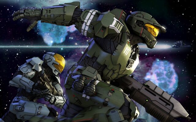 Legendary Halo Warriors In Space Epic Wallpaper