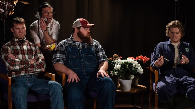 Letterkenny TV Series Characters Sitting In Waiting Room Wallpaper