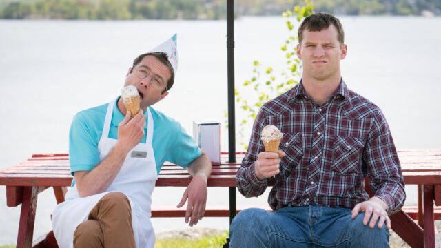 Letterkenny TV Series Wallpapers Funny Ice Cream Scene At Picnic Table By The Lake
