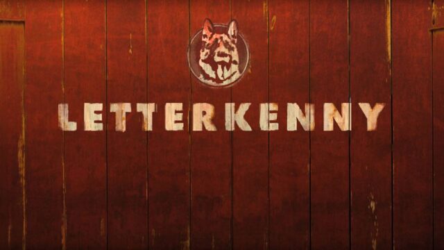 Letterkenny Tv Series Rustic Wooden Logo Wallpaper Background