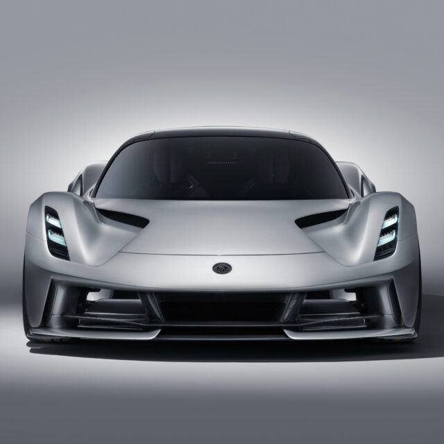 Lotus Evija Front View Ultra Modern Electric Hypercar Wallpaper Background