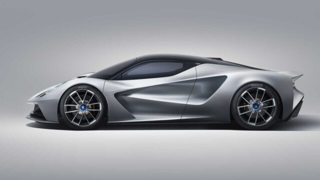 Lotus Evija Silver Side View High Performance Electric Hypercar Wallpaper