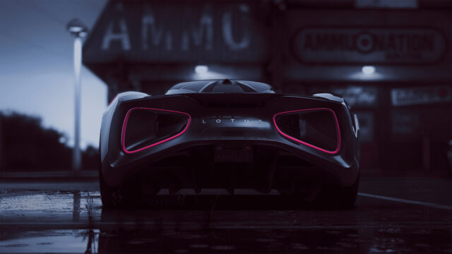 Lotus Evija Wallpapers Stunning Rear View Of Electric Hypercar At Night