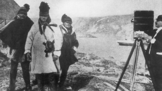 Lumiere Brothers Filming Historical Scene By The Sea