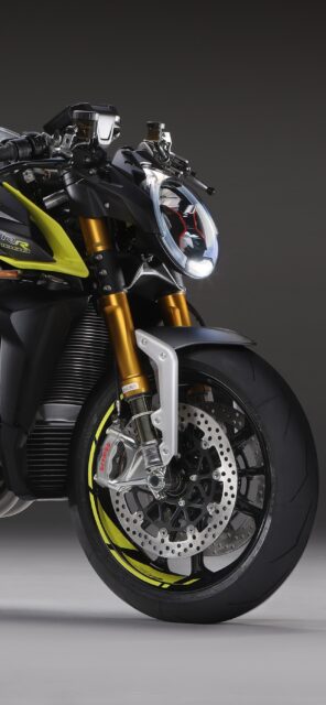 MV Agusta Brutale 1000 Front Fork and Wheel Detailed Close Up Wallpaper
