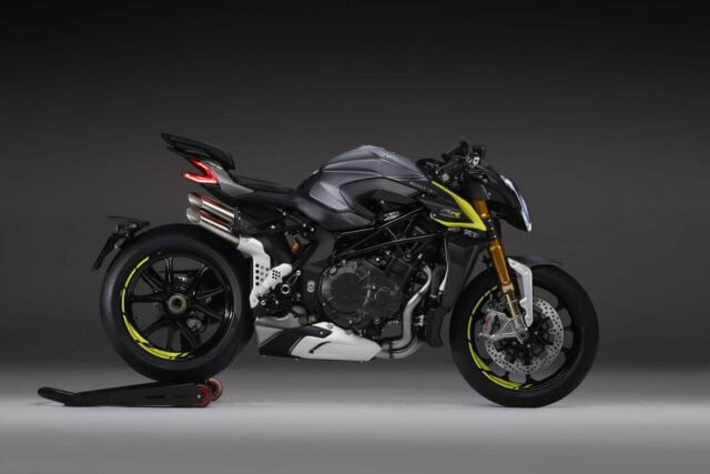 MV Agusta Brutale 1000 RR Gray Motorcycle Side View High Resolution Wallpaper