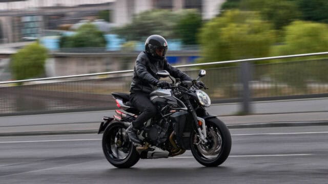 MV Agusta Brutale 1000 Riding Fast on Urban Road Wallpaper