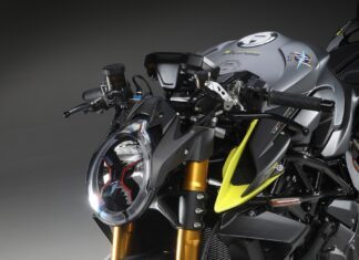 MV Agusta Brutale 1000 close up front view high performance motorcycle wallpaper