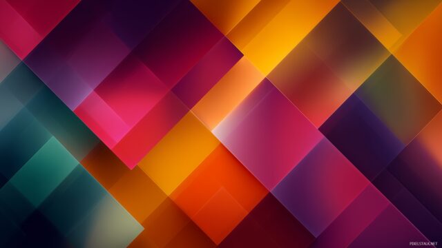 Mac OS X Background HD Abstract, Geometric Shapes Layered In Vibrant Colors, Creating A Bold And Modern Visual Experience