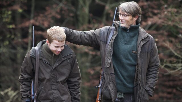 Mads Mikkelsen Outdoor Adventure Scene Wallpaper