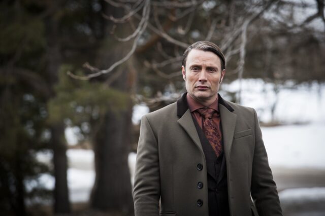 Mads Mikkelsen In Winter Coat Wallpaper Scene