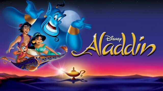 Magical Aladdin Cartoon Wallpapers Featuring Genie Jasmine and Flying Carpet Adventure