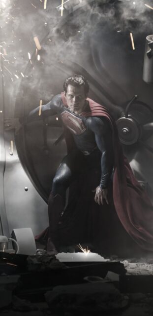 Man Of Steel Wallpaper Epic Action Scene
