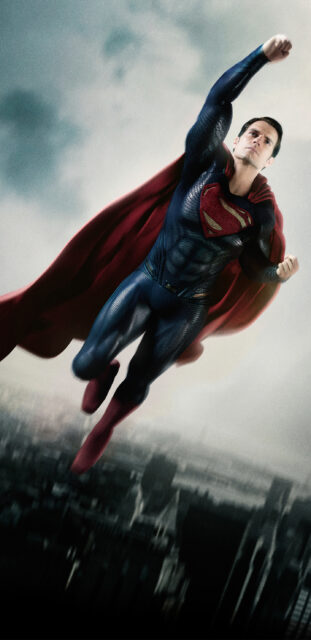 Man Of Steel Wallpaper Hero Soaring Over Cityscape