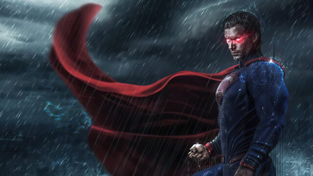 Man Of Steel Wallpaper In Stormy Night Scene