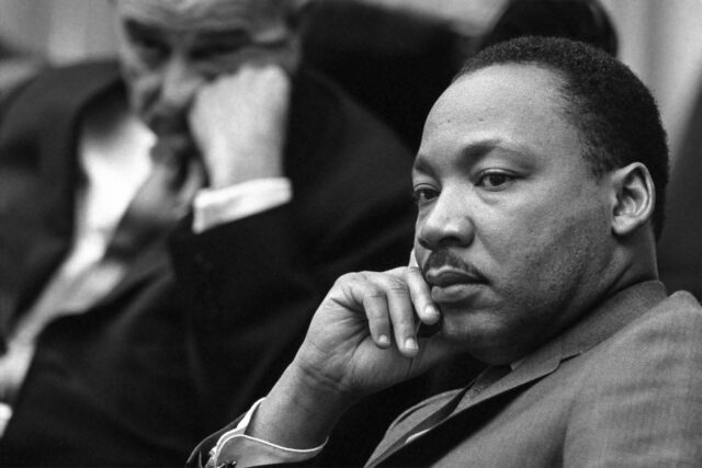 Martin Luther King Jr Reflective Portrait Wallpaper