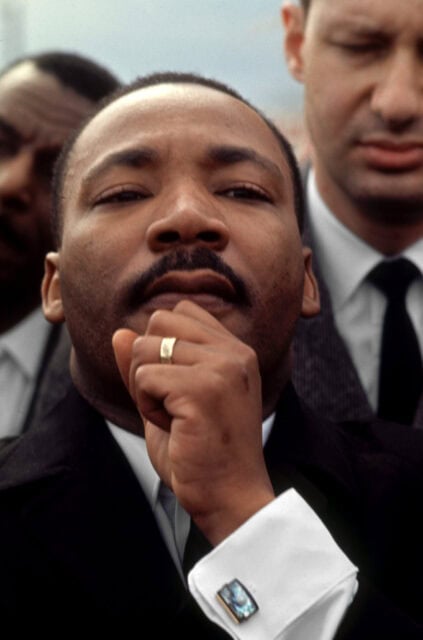 Martin Luther King Jr Thoughtful Moment Wallpaper