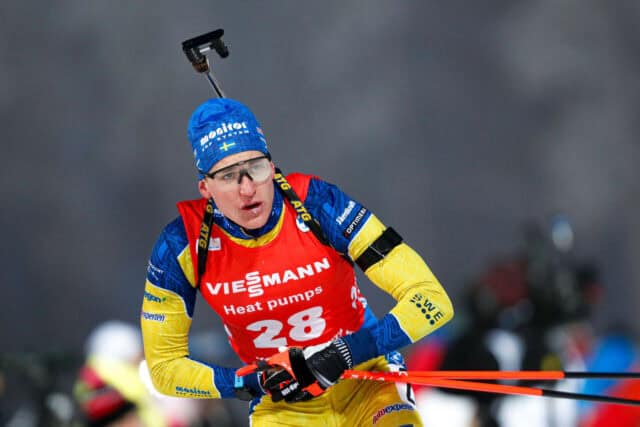 Martin Ponsiluoma Focused In Biathlon Race Wallpaper