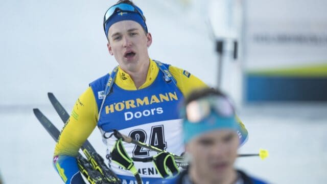 Martin Ponsiluoma In Action Skiing Wallpaper