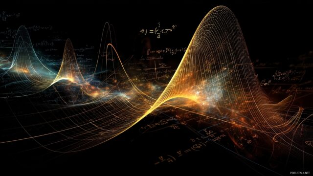 Mathematics Background HD For Desktop, A Sophisticated Fusion Of Mathematics And Art, Integrating Graphs With Artistic Flair To Enhance Intellect And Aesthetics,