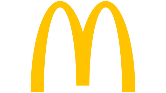 McDonalds Wallpaper Featuring Iconic Golden Arches Logo on White Background