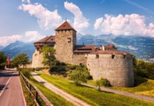 Medieval Vaduz Castle Scenic Wallpaper View
