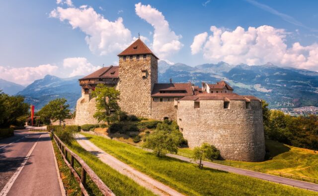 Medieval Vaduz Castle Scenic Wallpaper View