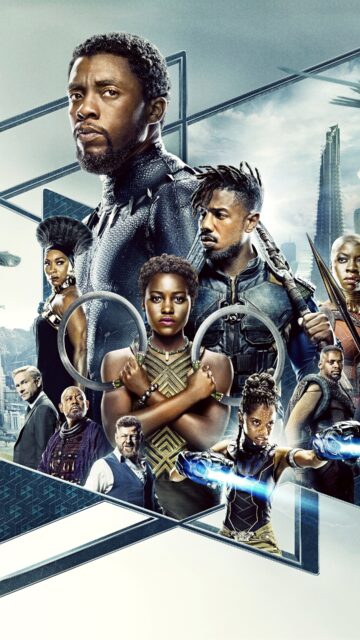 Michael B Jordan and Black Panther Cast Epic Action Movie Wallpaper