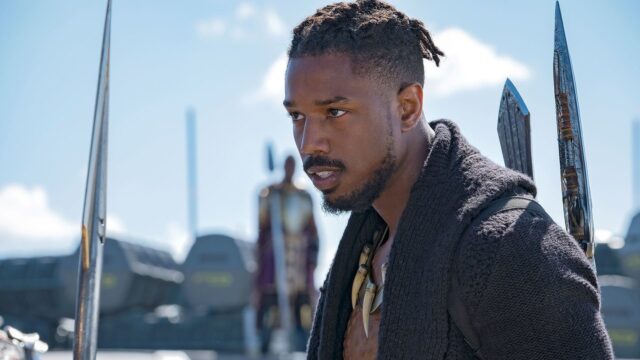 Michael B Jordan as a Warrior in Stunning Movie Scene Wallpaper