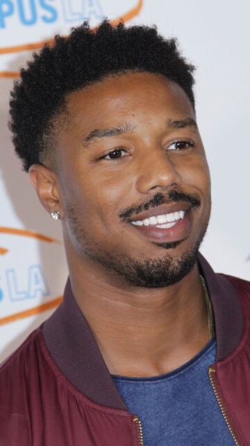 Michael B Jordan close up portrait smiling in casual outfit wallpaper