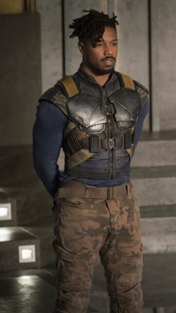 Michael B Jordan in Tactical Gear Stylish Action Movie Wallpaper