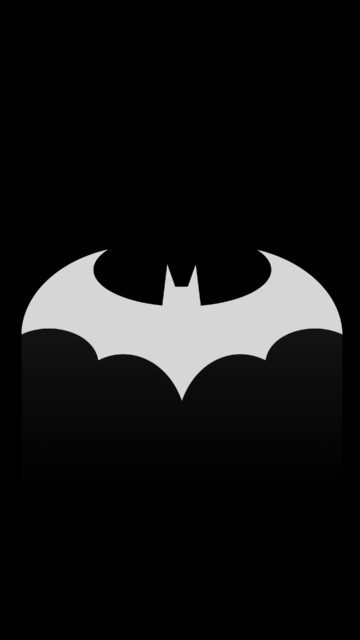 Minimalist Batman Sign Wallpaper On Black Background