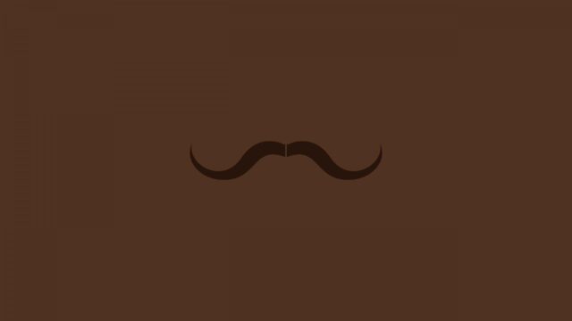 Minimalist Dark Brown Mustache Wallpaper for Stylish Backgrounds