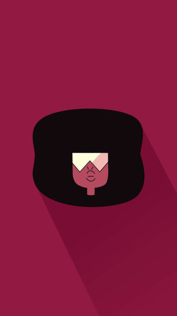 Minimalist Garnet Steven Universe Wallpaper on Dark Red Background