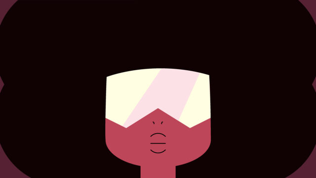 Minimalist Garnet Steven Universe Wallpaper with Bold Shades and Reflective Visor