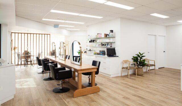 Modern Hair Salon Interior With Elegant Design And Seating