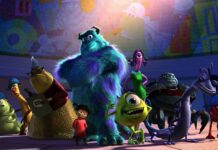 Monsters Inc Characters Group Scene High Quality Wallpaper