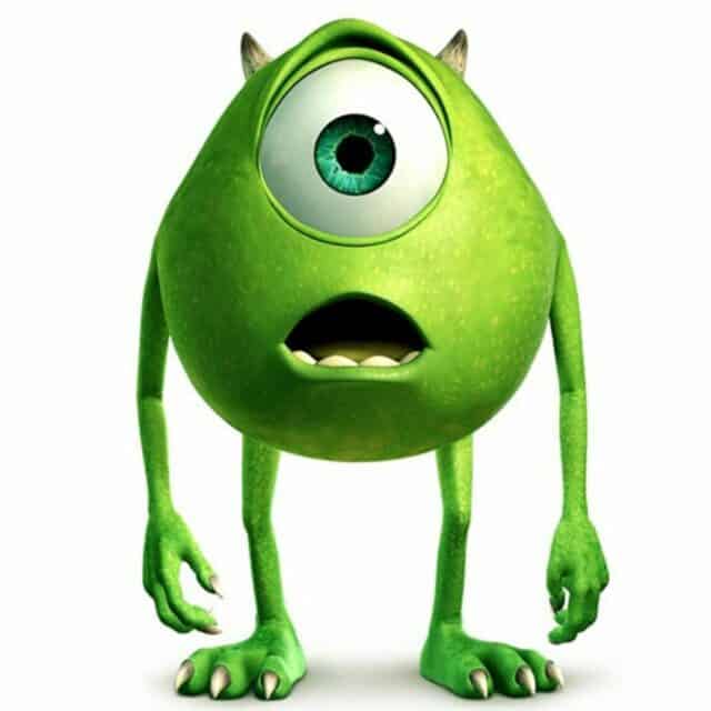 Monsters Inc Mike Wazowski Green One Eyed Character Wallpaper