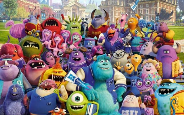 Monsters Inc Wallpapers Featuring Colorful Characters from Monsters University Campus