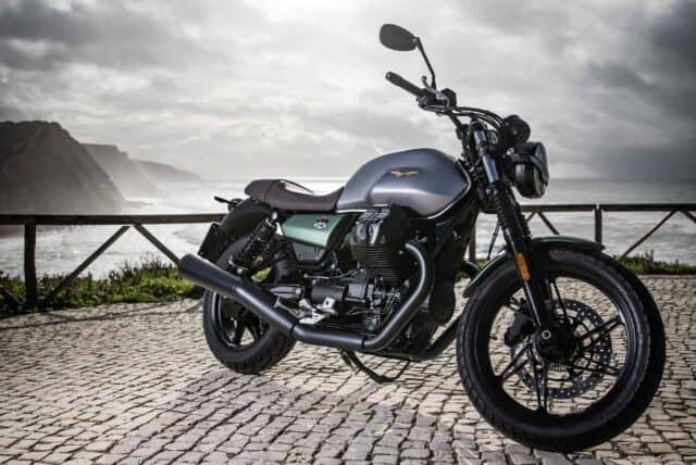 Moto Guzzi V7 Motorcycle Wallpaper Scenic Coastal Ride Background